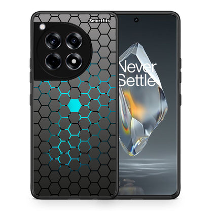 Θήκη OnePlus 12R 5G Hexagonal Geometric από τη Smartfits με σχέδιο στο πίσω μέρος και μαύρο περίβλημα | OnePlus 12R 5G Hexagonal Geometric case with colorful back and black bezels