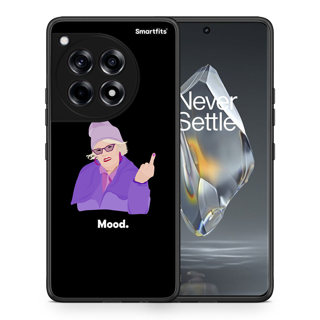 Θήκη OnePlus 12R 5G Grandma Mood Black από τη Smartfits με σχέδιο στο πίσω μέρος και μαύρο περίβλημα | OnePlus 12R 5G Grandma Mood Black case with colorful back and black bezels