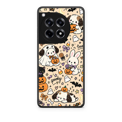 Θήκη OnePlus 12R 5G Halloween Puppies and Friends on Cream από τη Smartfits με σχέδιο στο πίσω μέρος και μαύρο περίβλημα | OnePlus 12R 5G Halloween Puppies and Friends on Cream case with colorful back and black bezels
