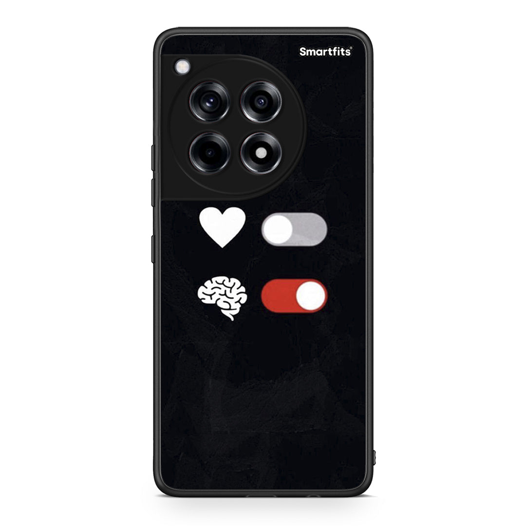 OnePlus 12R 5G Heart Vs Brain Θήκη Αγίου Βαλεντίνου από τη Smartfits με σχέδιο στο πίσω μέρος και μαύρο περίβλημα | Smartphone case with colorful back and black bezels by Smartfits