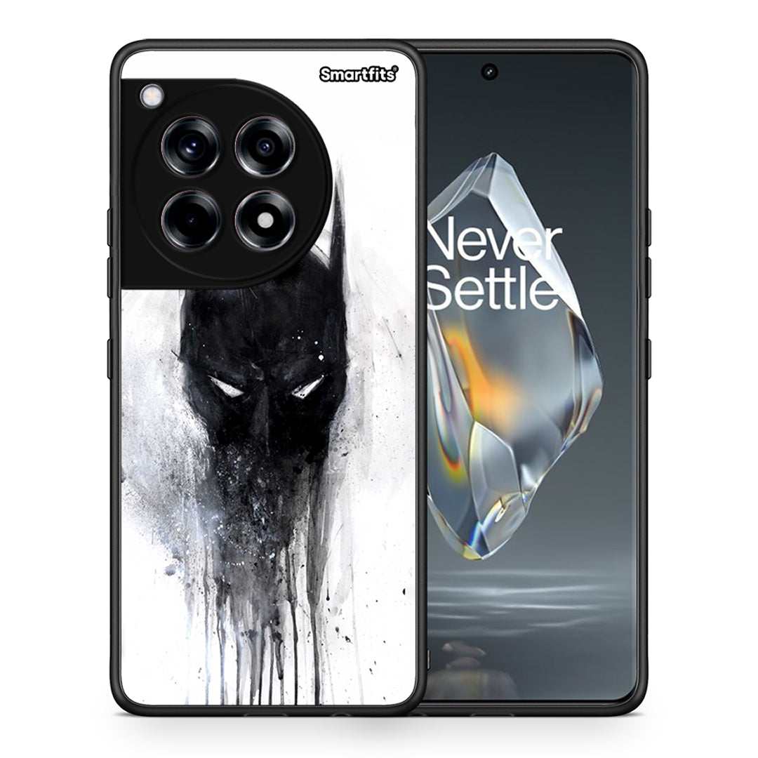 Θήκη OnePlus 12R 5G Paint Bat Hero από τη Smartfits με σχέδιο στο πίσω μέρος και μαύρο περίβλημα | OnePlus 12R 5G Paint Bat Hero case with colorful back and black bezels