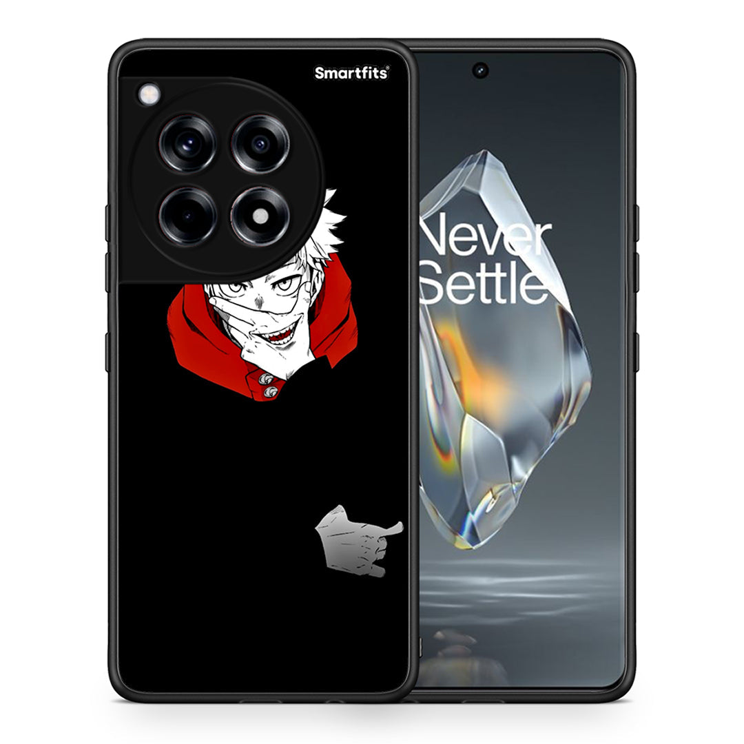 Θήκη OnePlus 12R 5G Itadori Anime από τη Smartfits με σχέδιο στο πίσω μέρος και μαύρο περίβλημα | OnePlus 12R 5G Itadori Anime case with colorful back and black bezels