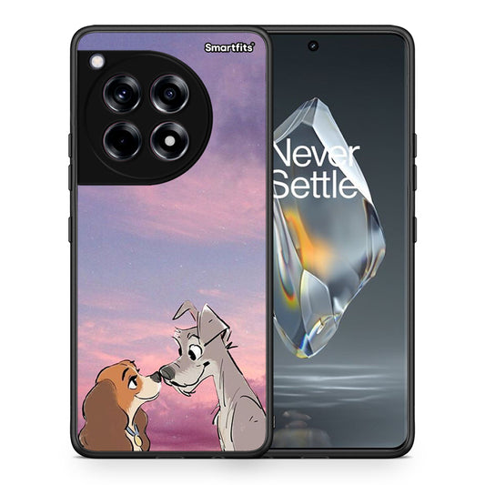 Θήκη OnePlus 12R 5G Lady And Tramp από τη Smartfits με σχέδιο στο πίσω μέρος και μαύρο περίβλημα | OnePlus 12R 5G Lady And Tramp case with colorful back and black bezels
