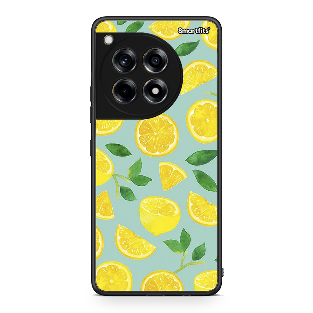 OnePlus 12R 5G Lemons θήκη από τη Smartfits με σχέδιο στο πίσω μέρος και μαύρο περίβλημα | Smartphone case with colorful back and black bezels by Smartfits