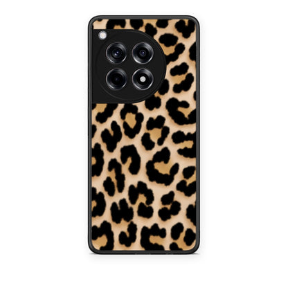 Θήκη OnePlus 12R 5G Leopard Print Tan Small από τη Smartfits με σχέδιο στο πίσω μέρος και μαύρο περίβλημα | OnePlus 12R 5G Leopard Print Tan Small case with colorful back and black bezels