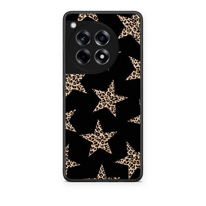 Θήκη OnePlus 12R 5G Leopard Stars on Black από τη Smartfits με σχέδιο στο πίσω μέρος και μαύρο περίβλημα | OnePlus 12R 5G Leopard Stars on Black case with colorful back and black bezels
