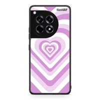 Thumbnail for OnePlus 12R 5G Lilac Hearts θήκη από τη Smartfits με σχέδιο στο πίσω μέρος και μαύρο περίβλημα | Smartphone case with colorful back and black bezels by Smartfits