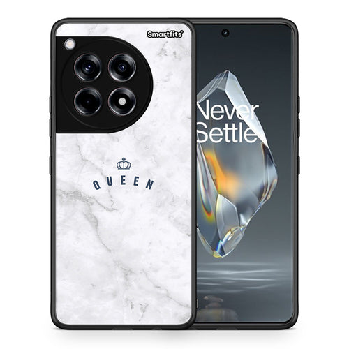 Θήκη OnePlus 12R 5G Queen Marble από τη Smartfits με σχέδιο στο πίσω μέρος και μαύρο περίβλημα | OnePlus 12R 5G Queen Marble case with colorful back and black bezels