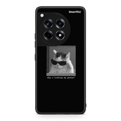 OnePlus 12R 5G Meme Cat θήκη από τη Smartfits με σχέδιο στο πίσω μέρος και μαύρο περίβλημα | Smartphone case with colorful back and black bezels by Smartfits