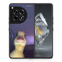 Thumbnail for Θήκη OnePlus 12R 5G Meme Duck από τη Smartfits με σχέδιο στο πίσω μέρος και μαύρο περίβλημα | OnePlus 12R 5G Meme Duck case with colorful back and black bezels