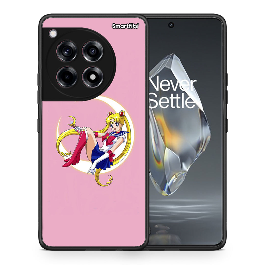Θήκη OnePlus 12R 5G Moon Girl από τη Smartfits με σχέδιο στο πίσω μέρος και μαύρο περίβλημα | OnePlus 12R 5G Moon Girl case with colorful back and black bezels