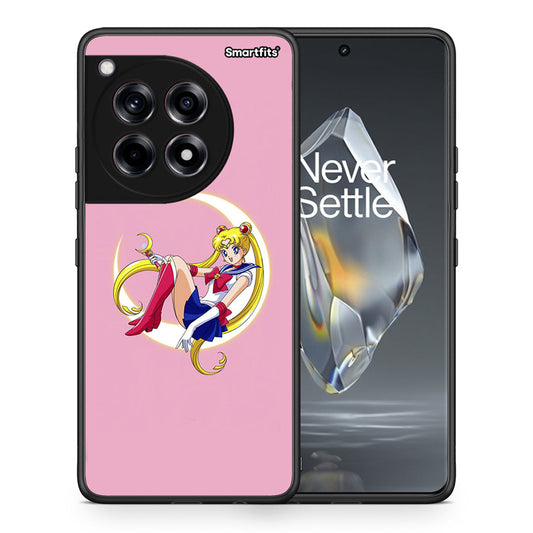 Θήκη OnePlus 12R 5G Moon Girl από τη Smartfits με σχέδιο στο πίσω μέρος και μαύρο περίβλημα | OnePlus 12R 5G Moon Girl case with colorful back and black bezels