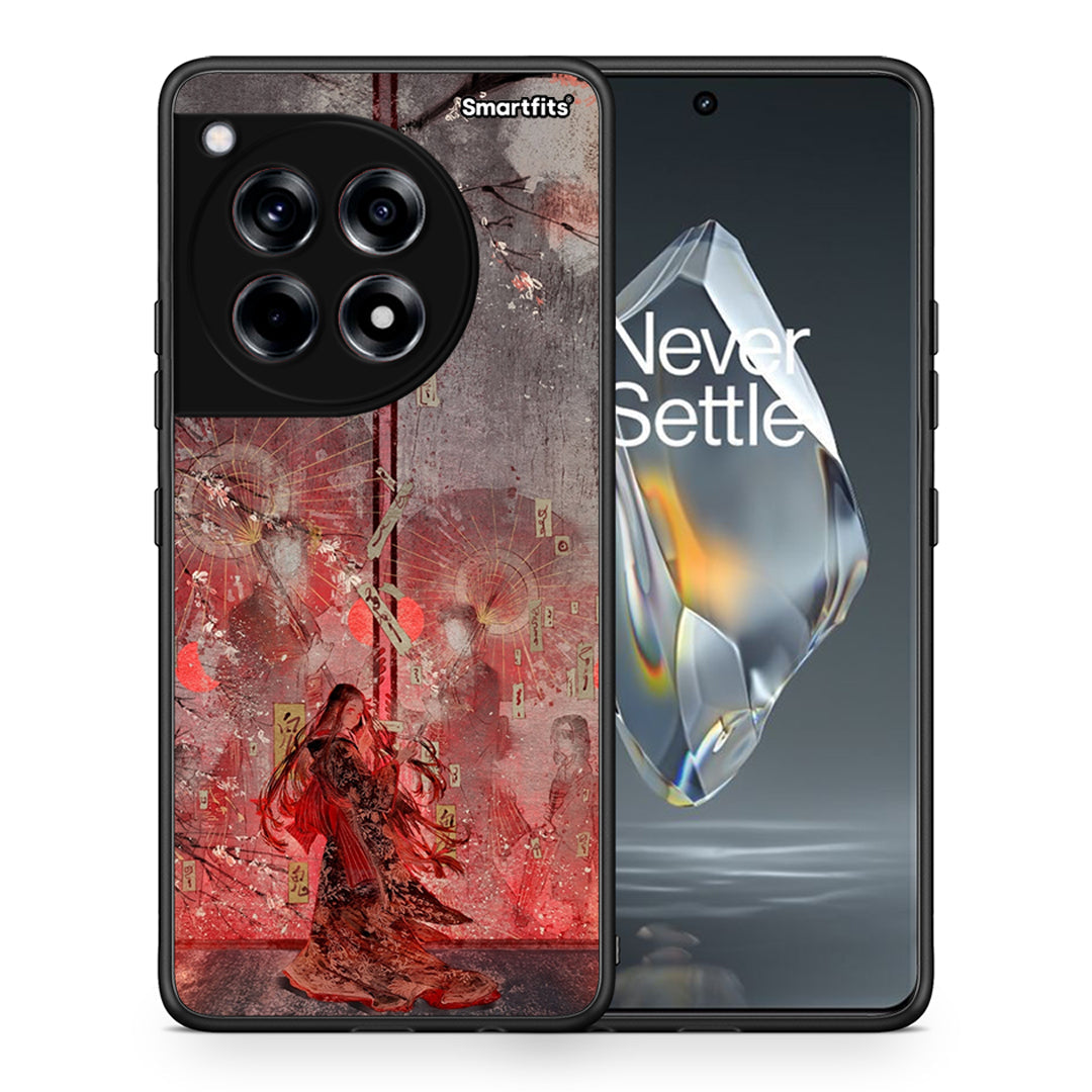 Θήκη OnePlus 12R 5G Nezuko Kamado από τη Smartfits με σχέδιο στο πίσω μέρος και μαύρο περίβλημα | OnePlus 12R 5G Nezuko Kamado case with colorful back and black bezels