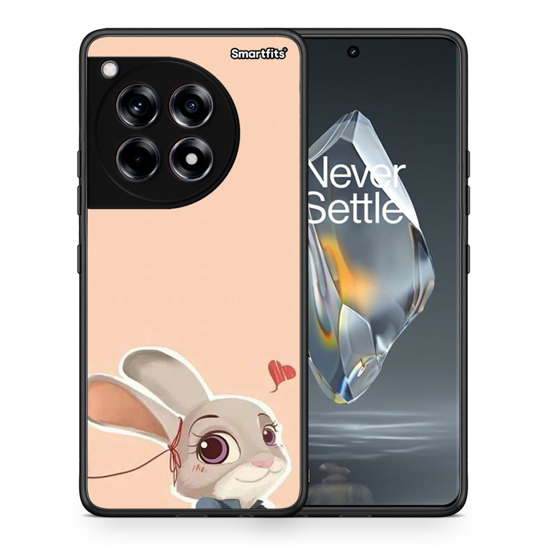 Θήκη OnePlus 12R 5G Nick Wilde And Judy Hopps Love 2 από τη Smartfits με σχέδιο στο πίσω μέρος και μαύρο περίβλημα | OnePlus 12R 5G Nick Wilde And Judy Hopps Love 2 case with colorful back and black bezels