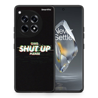 Θήκη OnePlus 12R 5G OMG ShutUp από τη Smartfits με σχέδιο στο πίσω μέρος και μαύρο περίβλημα | OnePlus 12R 5G OMG ShutUp case with colorful back and black bezels