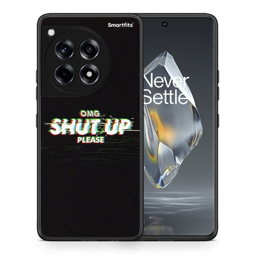 Θήκη OnePlus 12R 5G OMG ShutUp από τη Smartfits με σχέδιο στο πίσω μέρος και μαύρο περίβλημα | OnePlus 12R 5G OMG ShutUp case with colorful back and black bezels