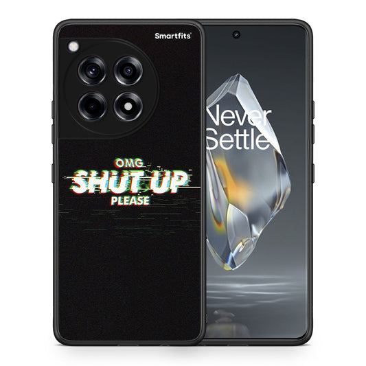 Θήκη OnePlus 12R 5G OMG ShutUp από τη Smartfits με σχέδιο στο πίσω μέρος και μαύρο περίβλημα | OnePlus 12R 5G OMG ShutUp case with colorful back and black bezels