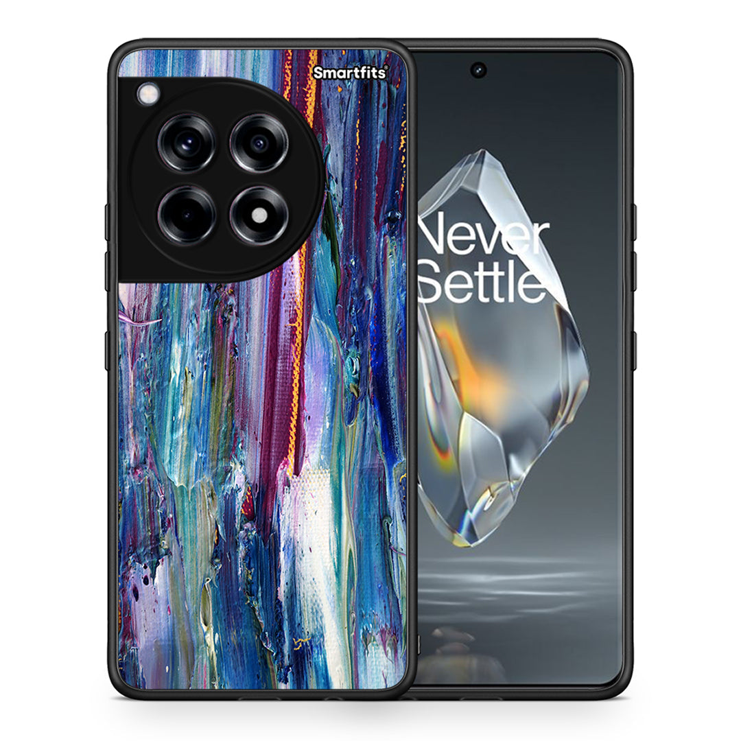 Θήκη OnePlus 12R 5G Winter Paint από τη Smartfits με σχέδιο στο πίσω μέρος και μαύρο περίβλημα | OnePlus 12R 5G Winter Paint case with colorful back and black bezels