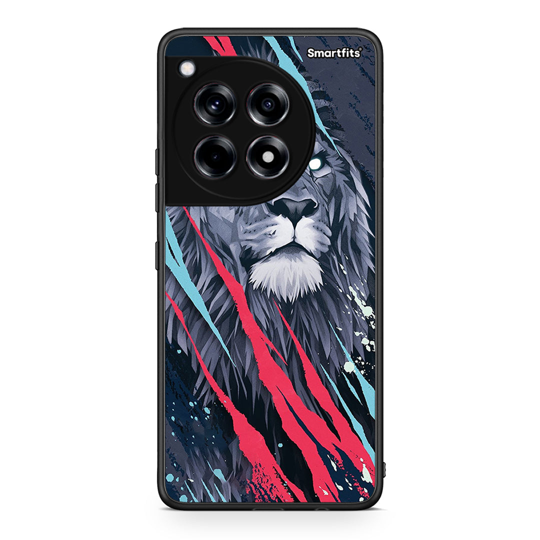 4 - OnePlus 12R 5G Lion Designer PopArt case, cover, bumper