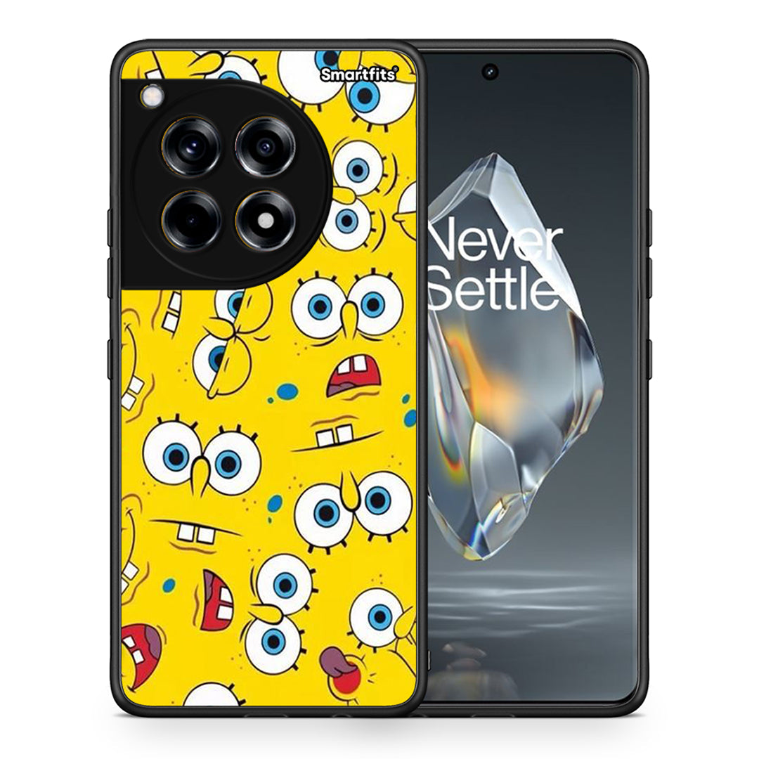 Θήκη OnePlus 12R 5G Sponge PopArt από τη Smartfits με σχέδιο στο πίσω μέρος και μαύρο περίβλημα | OnePlus 12R 5G Sponge PopArt case with colorful back and black bezels