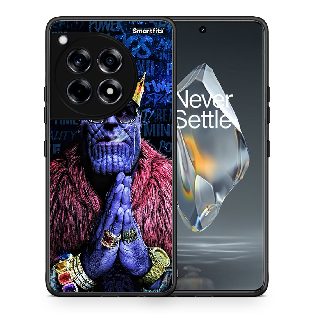 Θήκη OnePlus 12R 5G Thanos PopArt από τη Smartfits με σχέδιο στο πίσω μέρος και μαύρο περίβλημα | OnePlus 12R 5G Thanos PopArt case with colorful back and black bezels