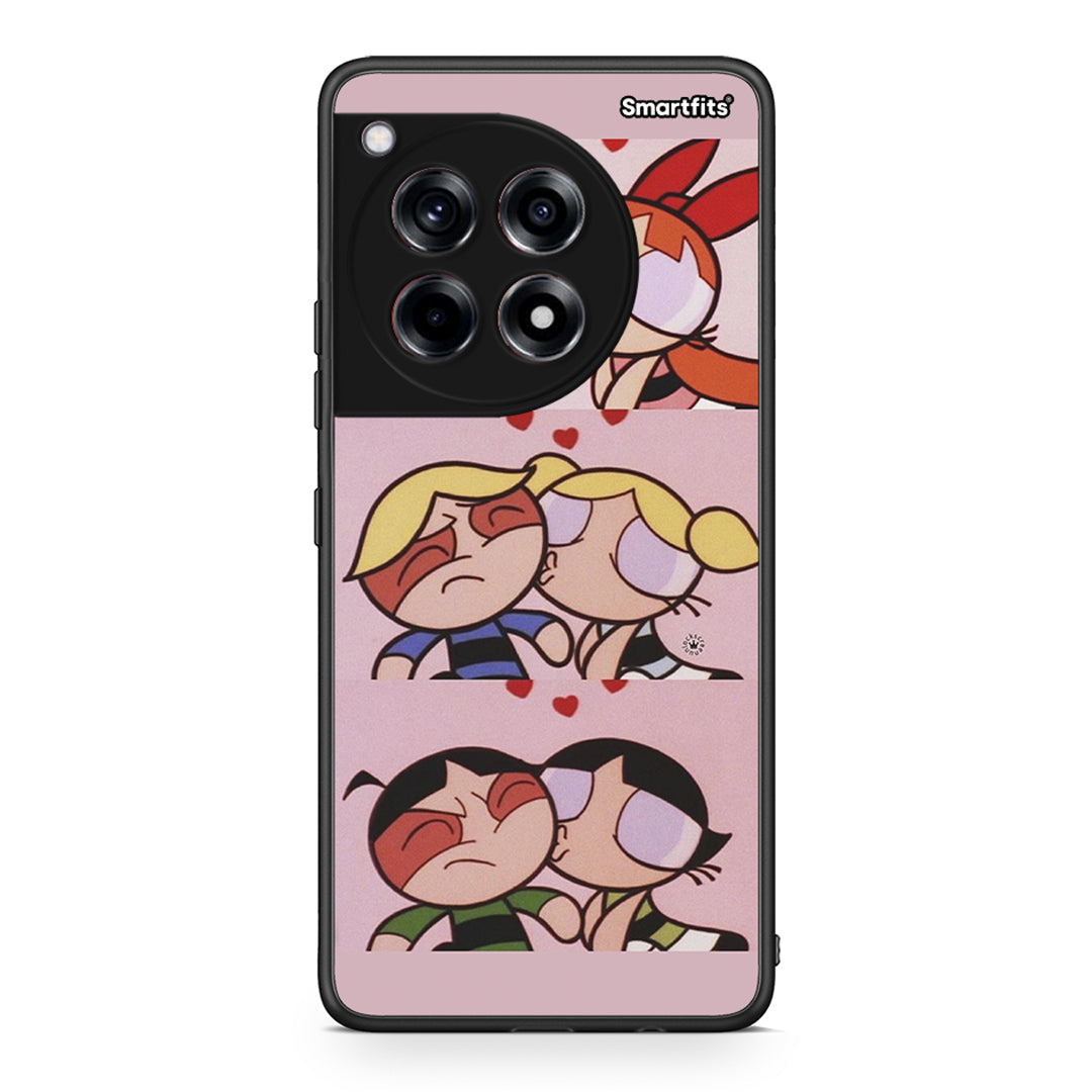 OnePlus 12R 5G Puff Love Θήκη Αγίου Βαλεντίνου από τη Smartfits με σχέδιο στο πίσω μέρος και μαύρο περίβλημα | Smartphone case with colorful back and black bezels by Smartfits