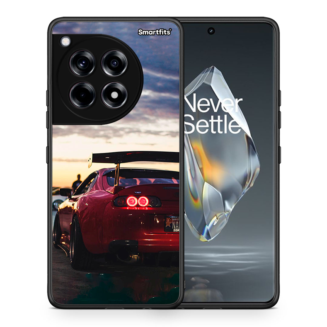Θήκη OnePlus 12R 5G Racing Supra από τη Smartfits με σχέδιο στο πίσω μέρος και μαύρο περίβλημα | OnePlus 12R 5G Racing Supra case with colorful back and black bezels