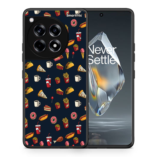 Θήκη OnePlus 12R 5G Hungry Random από τη Smartfits με σχέδιο στο πίσω μέρος και μαύρο περίβλημα | OnePlus 12R 5G Hungry Random case with colorful back and black bezels