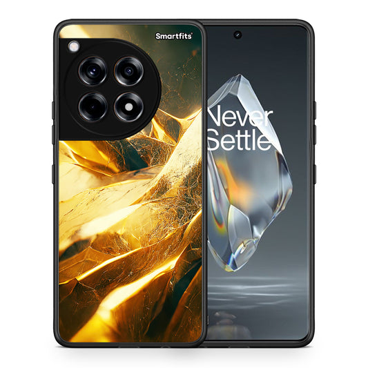 Θήκη OnePlus 12R 5G Real Gold από τη Smartfits με σχέδιο στο πίσω μέρος και μαύρο περίβλημα | OnePlus 12R 5G Real Gold case with colorful back and black bezels