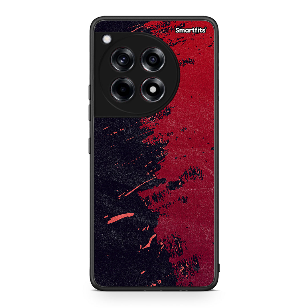 OnePlus 12R 5G Red Paint Θήκη Αγίου Βαλεντίνου από τη Smartfits με σχέδιο στο πίσω μέρος και μαύρο περίβλημα | Smartphone case with colorful back and black bezels by Smartfits