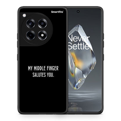 Θήκη OnePlus 12R 5G Salute από τη Smartfits με σχέδιο στο πίσω μέρος και μαύρο περίβλημα | OnePlus 12R 5G Salute case with colorful back and black bezels