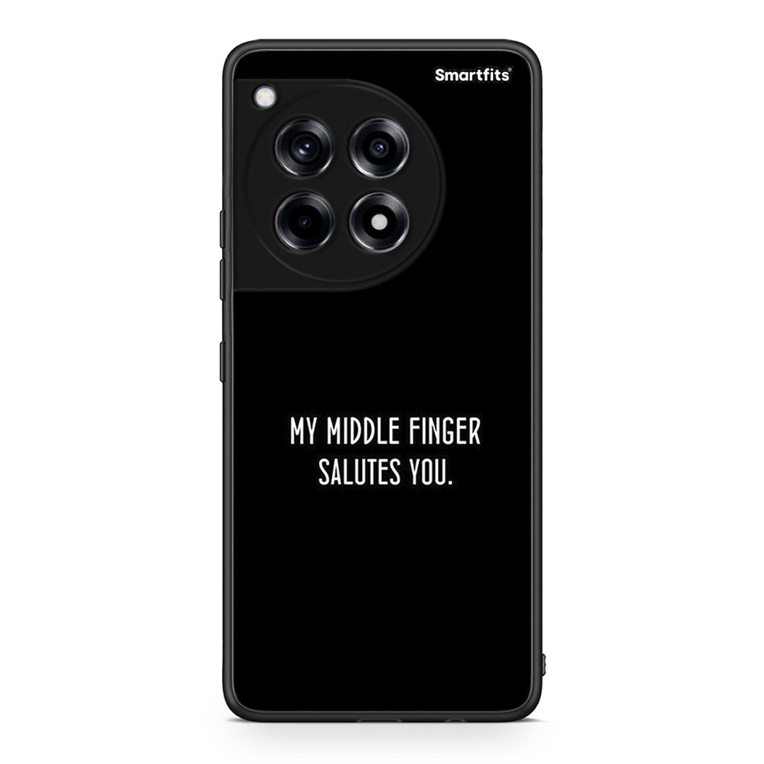 OnePlus 12R 5G Salute θήκη από τη Smartfits με σχέδιο στο πίσω μέρος και μαύρο περίβλημα | Smartphone case with colorful back and black bezels by Smartfits