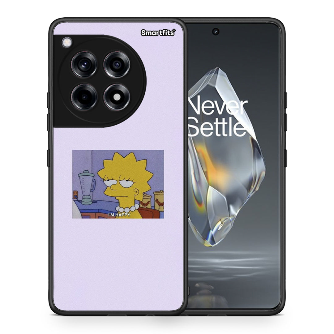 Θήκη OnePlus 12R 5G So Happy από τη Smartfits με σχέδιο στο πίσω μέρος και μαύρο περίβλημα | OnePlus 12R 5G So Happy case with colorful back and black bezels