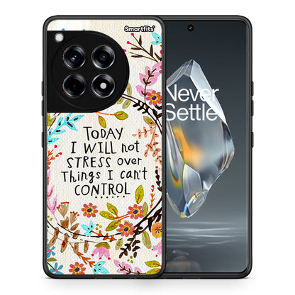 Θήκη OnePlus 12R 5G Stress Over από τη Smartfits με σχέδιο στο πίσω μέρος και μαύρο περίβλημα | OnePlus 12R 5G Stress Over case with colorful back and black bezels