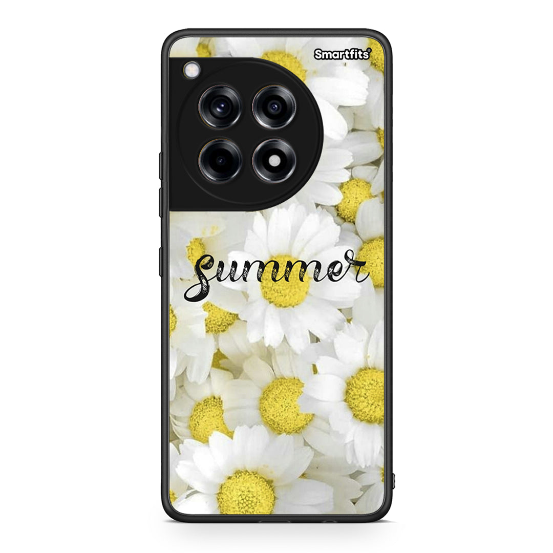 OnePlus 12R 5G Summer Daisies Θήκη από τη Smartfits με σχέδιο στο πίσω μέρος και μαύρο περίβλημα | Smartphone case with colorful back and black bezels by Smartfits