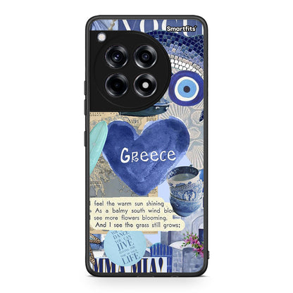 OnePlus 12R 5G Summer In Greece Θήκη από τη Smartfits με σχέδιο στο πίσω μέρος και μαύρο περίβλημα | Smartphone case with colorful back and black bezels by Smartfits