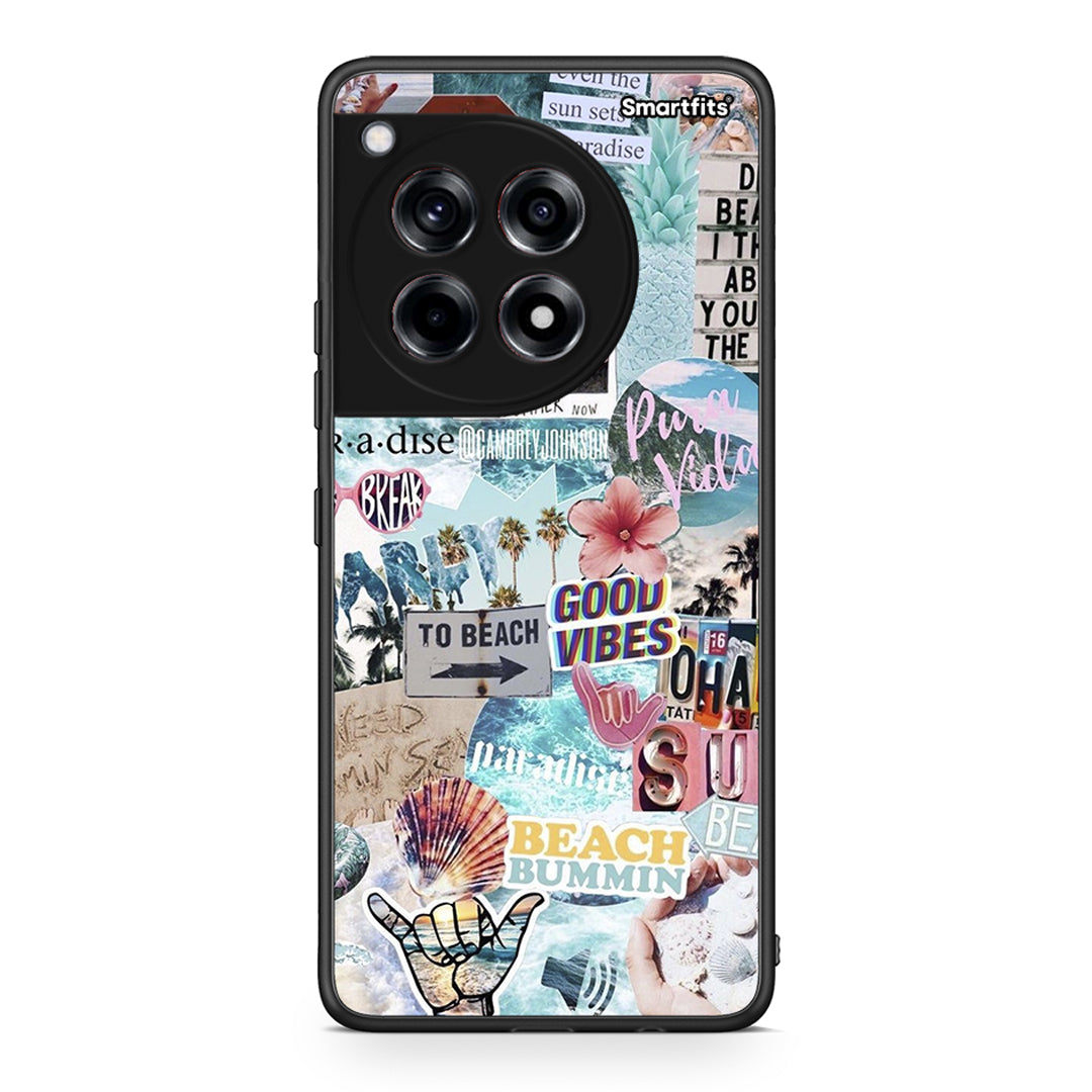 OnePlus 12R 5G Summer Vibes Θήκη από τη Smartfits με σχέδιο στο πίσω μέρος και μαύρο περίβλημα | Smartphone case with colorful back and black bezels by Smartfits