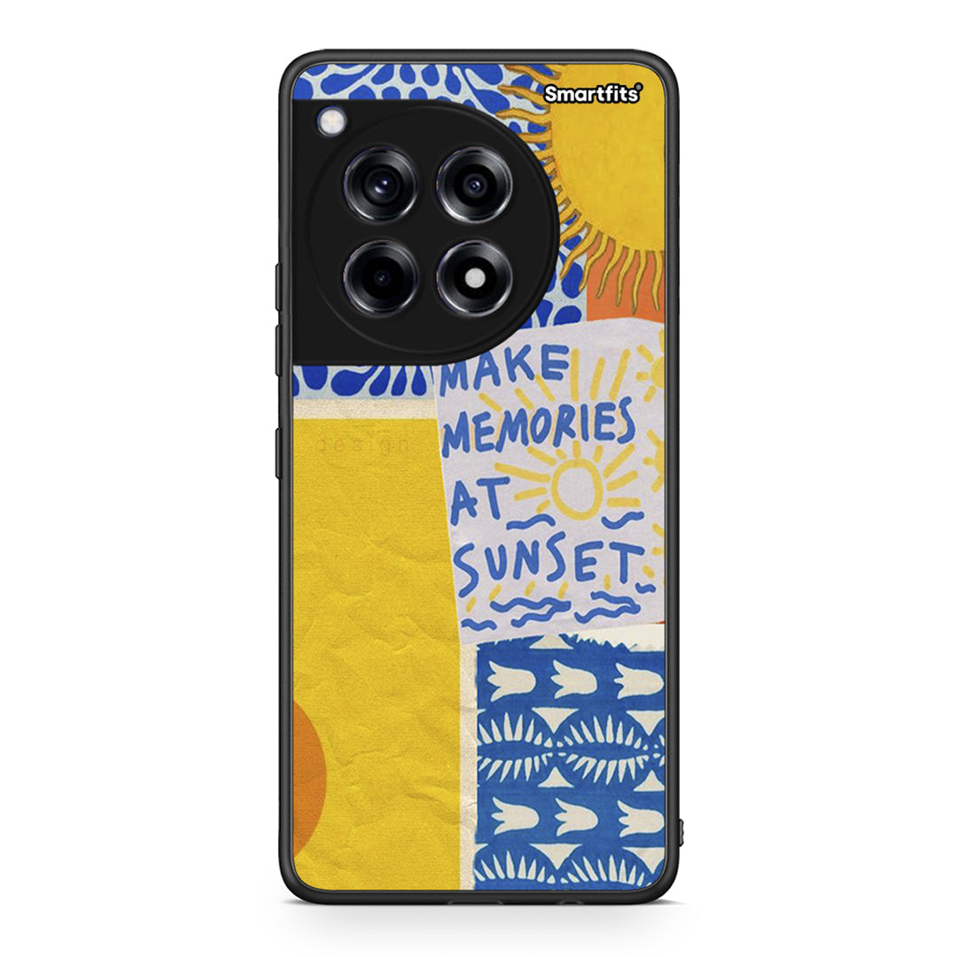 OnePlus 12R 5G Sunset Memories Θήκη από τη Smartfits με σχέδιο στο πίσω μέρος και μαύρο περίβλημα | Smartphone case with colorful back and black bezels by Smartfits