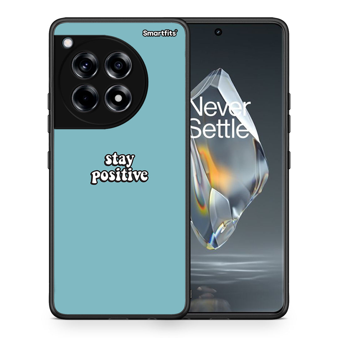 Θήκη OnePlus 12R 5G Positive Text από τη Smartfits με σχέδιο στο πίσω μέρος και μαύρο περίβλημα | OnePlus 12R 5G Positive Text case with colorful back and black bezels