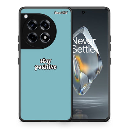 Θήκη OnePlus 12R 5G Positive Text από τη Smartfits με σχέδιο στο πίσω μέρος και μαύρο περίβλημα | OnePlus 12R 5G Positive Text case with colorful back and black bezels