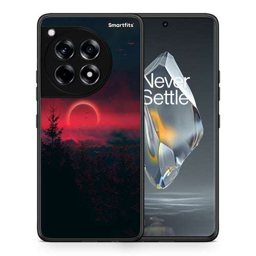 Θήκη OnePlus 12R 5G Sunset Tropic από τη Smartfits με σχέδιο στο πίσω μέρος και μαύρο περίβλημα | OnePlus 12R 5G Sunset Tropic case with colorful back and black bezels