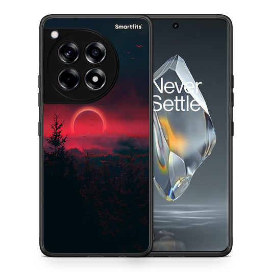 Θήκη OnePlus 12R 5G Sunset Tropic από τη Smartfits με σχέδιο στο πίσω μέρος και μαύρο περίβλημα | OnePlus 12R 5G Sunset Tropic case with colorful back and black bezels