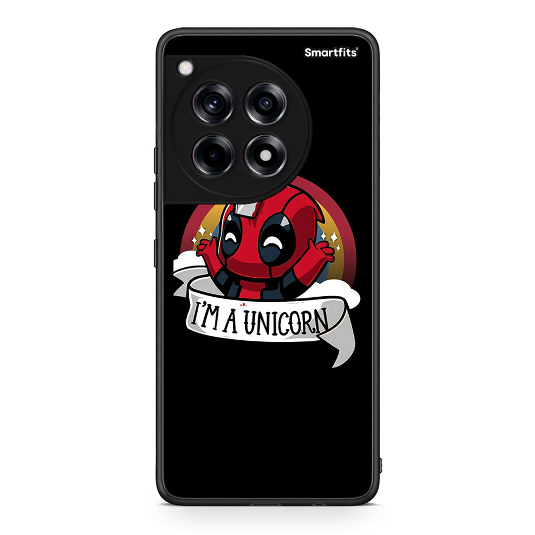 OnePlus 12R 5G Unicorn Deadpool θήκη από τη Smartfits με σχέδιο στο πίσω μέρος και μαύρο περίβλημα | Smartphone case with colorful back and black bezels by Smartfits