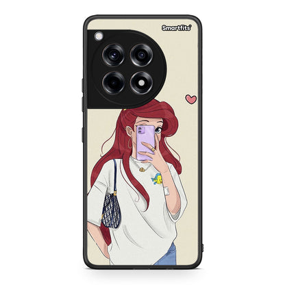 OnePlus 12R 5G Walking Mermaid Θήκη από τη Smartfits με σχέδιο στο πίσω μέρος και μαύρο περίβλημα | Smartphone case with colorful back and black bezels by Smartfits