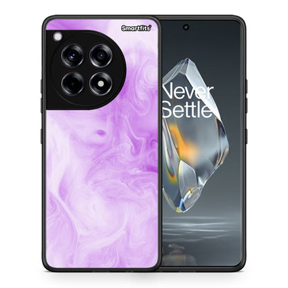 Θήκη OnePlus 12R 5G Lavender Watercolor από τη Smartfits με σχέδιο στο πίσω μέρος και μαύρο περίβλημα | OnePlus 12R 5G Lavender Watercolor case with colorful back and black bezels