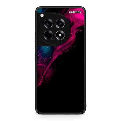 4 - OnePlus 12R 5G Pink Black Watercolor case, cover, bumper