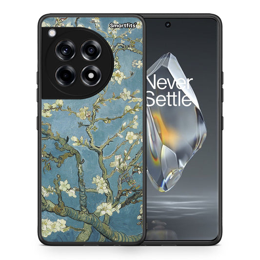 Θήκη OnePlus 12R 5G White Blossoms από τη Smartfits με σχέδιο στο πίσω μέρος και μαύρο περίβλημα | OnePlus 12R 5G White Blossoms case with colorful back and black bezels