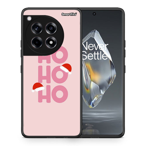 Θήκη OnePlus 12R 5G Xmas Ho Ho Ho από τη Smartfits με σχέδιο στο πίσω μέρος και μαύρο περίβλημα | OnePlus 12R 5G Xmas Ho Ho Ho case with colorful back and black bezels
