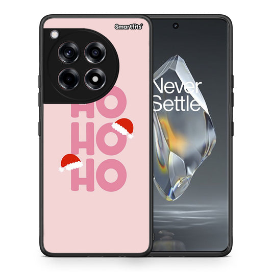 Θήκη OnePlus 12R 5G Xmas Ho Ho Ho από τη Smartfits με σχέδιο στο πίσω μέρος και μαύρο περίβλημα | OnePlus 12R 5G Xmas Ho Ho Ho case with colorful back and black bezels