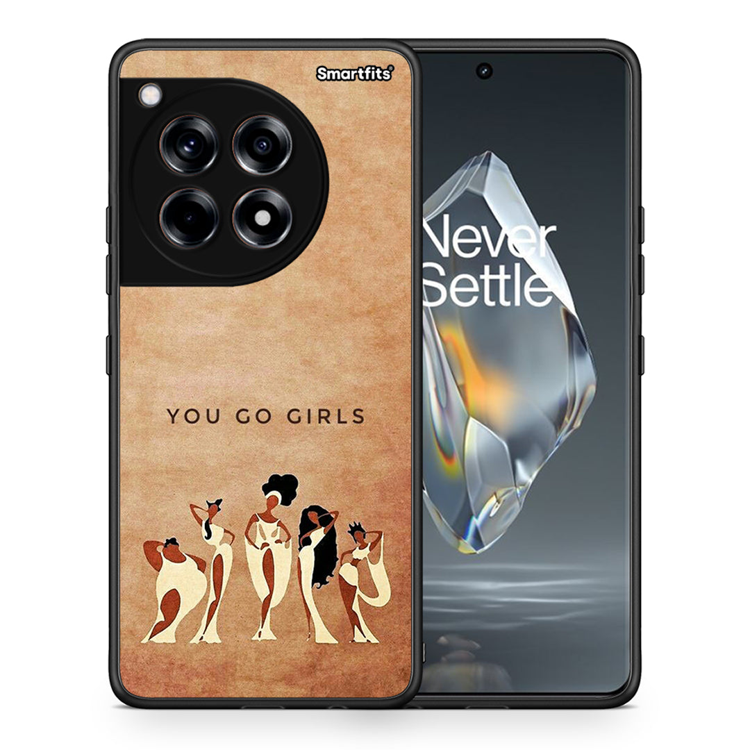 Θήκη OnePlus 12R 5G You Go Girl από τη Smartfits με σχέδιο στο πίσω μέρος και μαύρο περίβλημα | OnePlus 12R 5G You Go Girl case with colorful back and black bezels